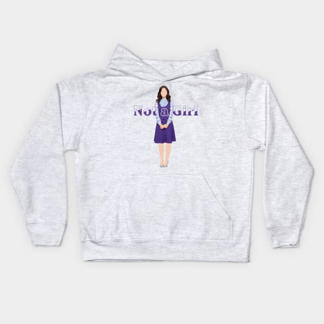 Not a Girl Kids Hoodie by ButterfliesT